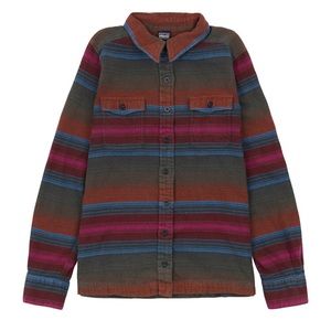 Patagonia Women's Long-Sleeved Fjord Flannel Shirt - blanket-stripe, siz8